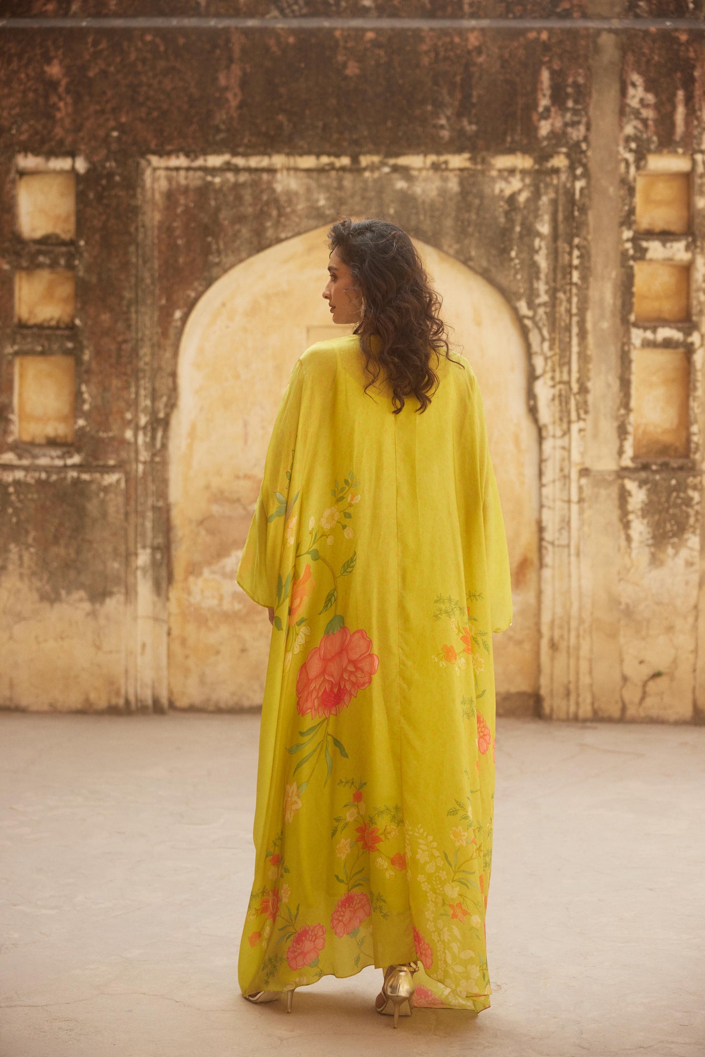 YELLOW KAFTAN SET