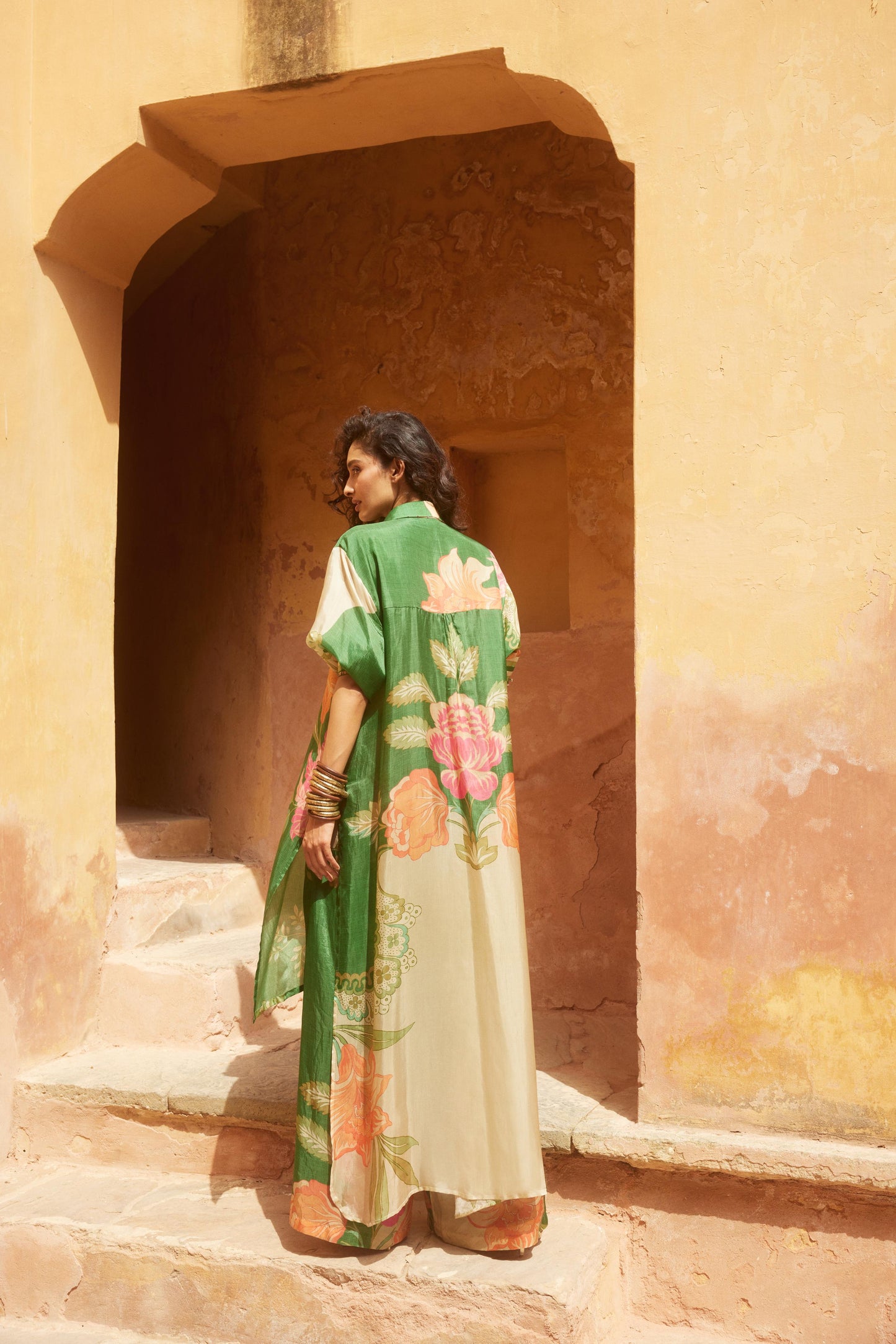 GREEN KURTA SET