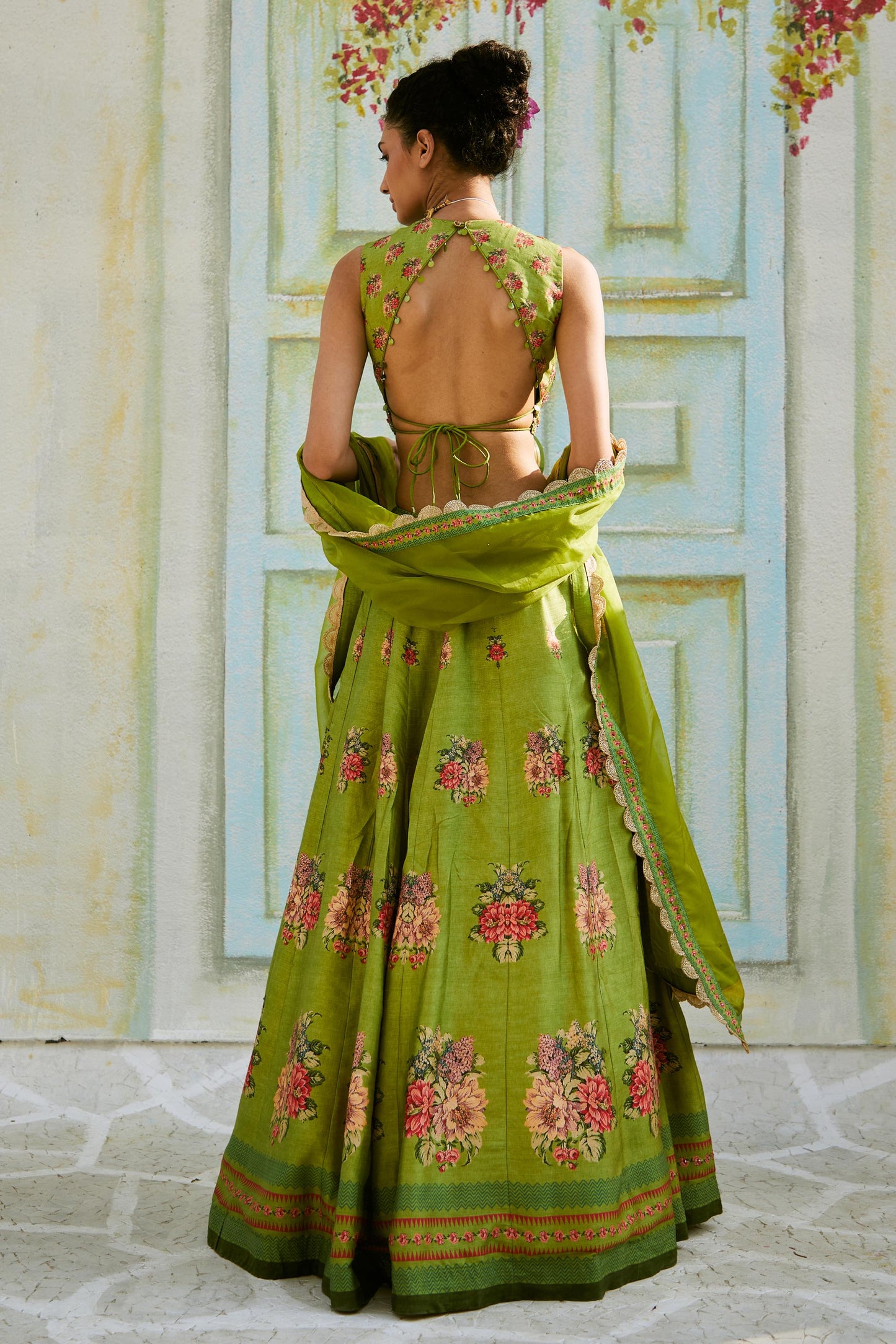 GREEN LEHENGA SET