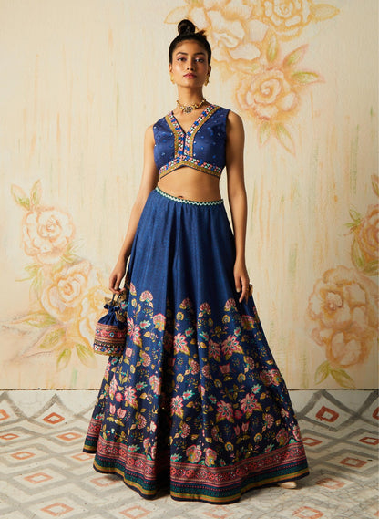 BLUE LEHENGA SET