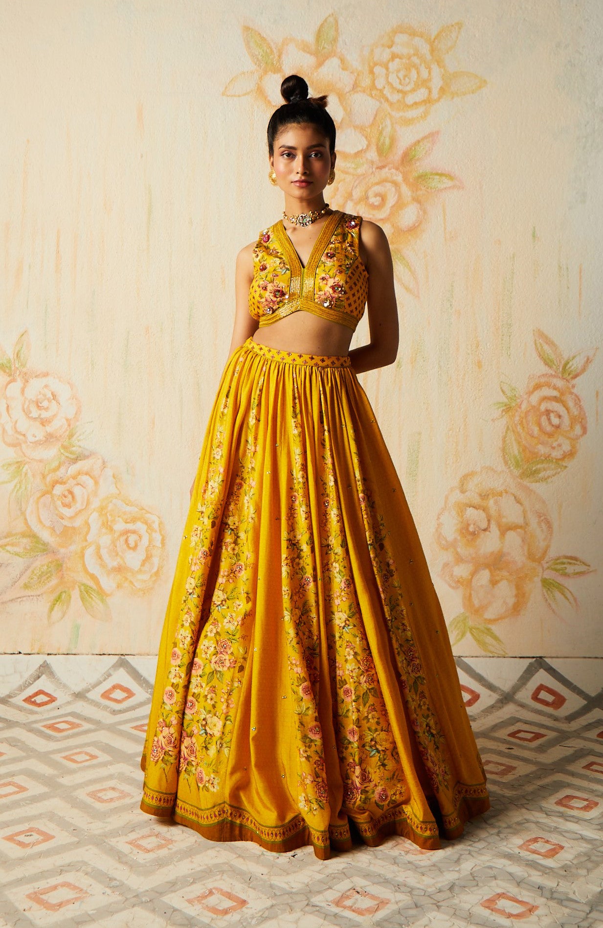 YELLOW LEHENGA SET