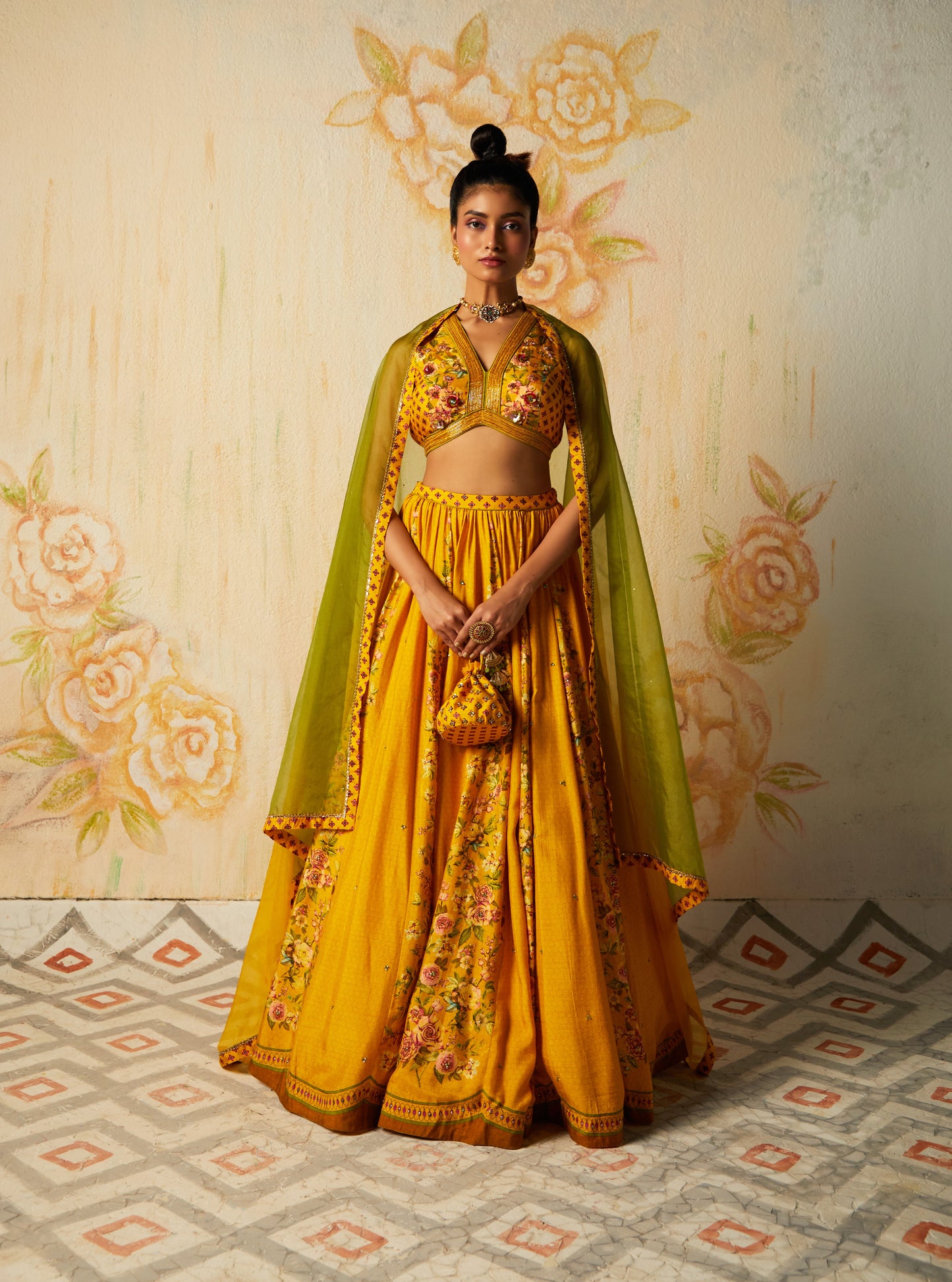 YELLOW LEHENGA SET