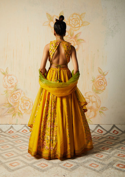 YELLOW LEHENGA SET