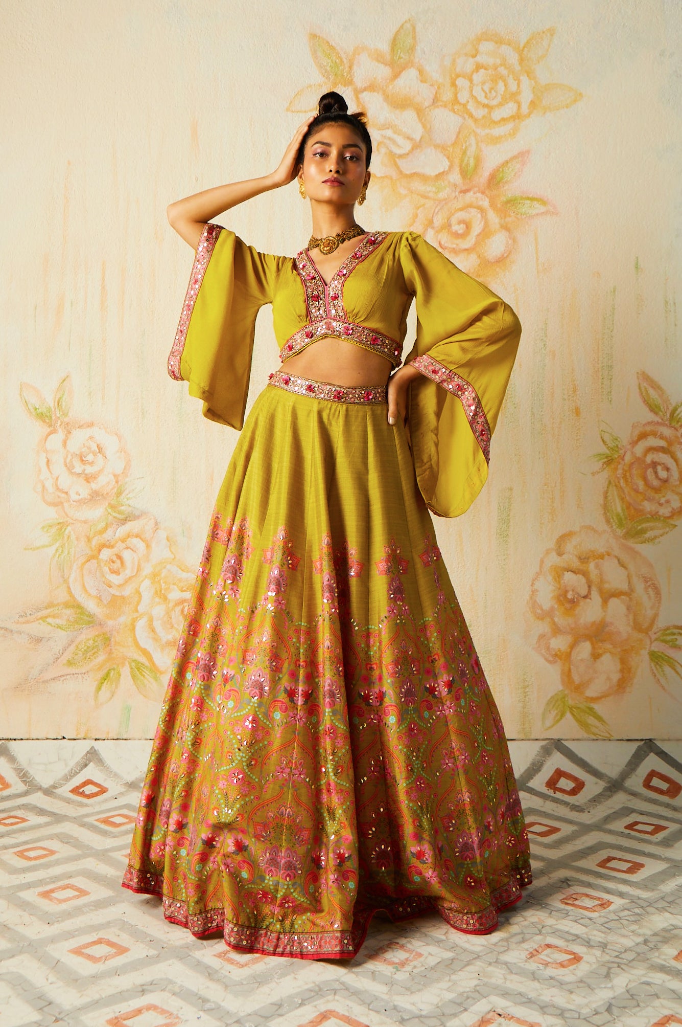 PRINTED LEHENGA SET