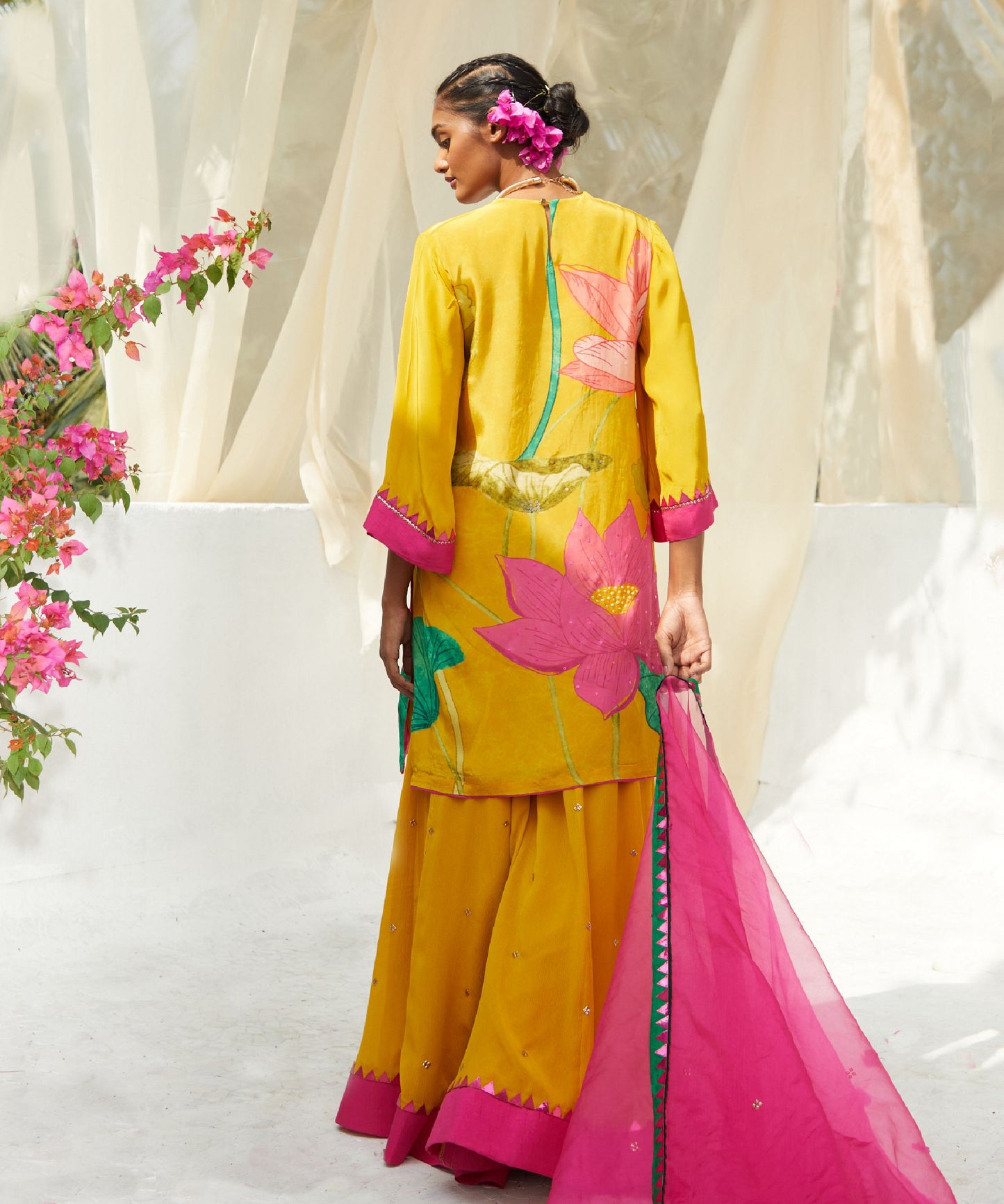 YELLOW  SHARARA SET