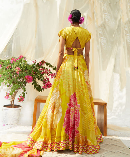 YELLOW  LEHENGA SET