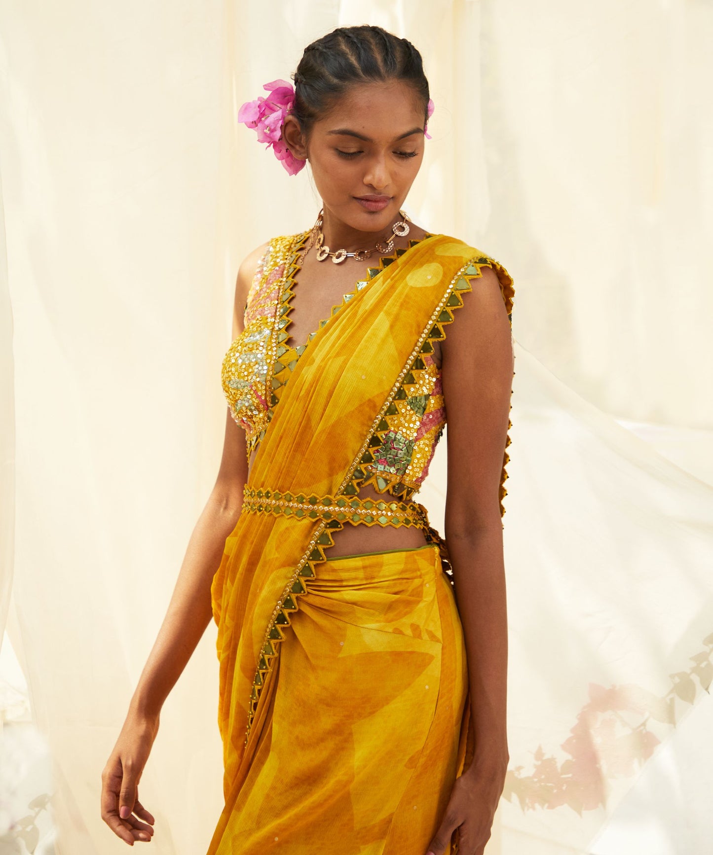 YELLOW  SAREE