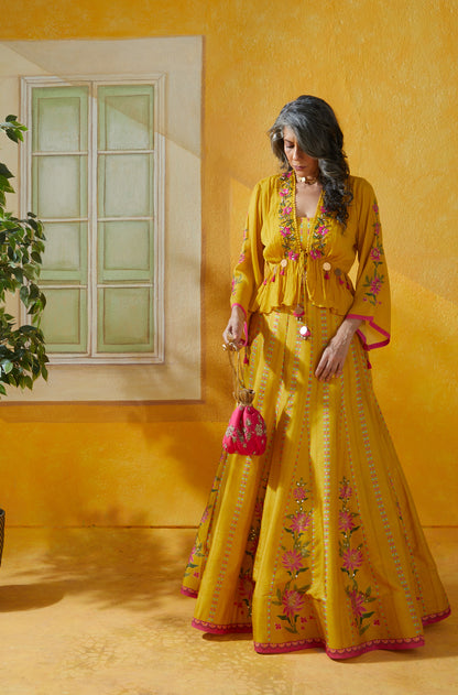 YELLOW LEHENGA SET