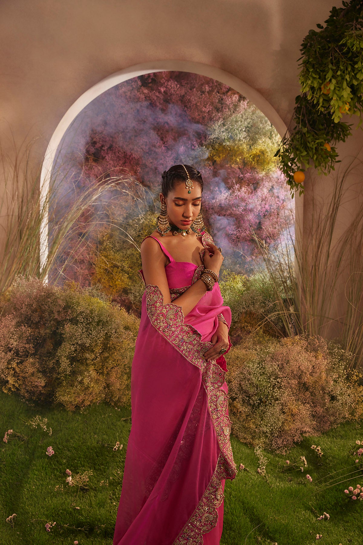 PARO HOT PINK SAREE