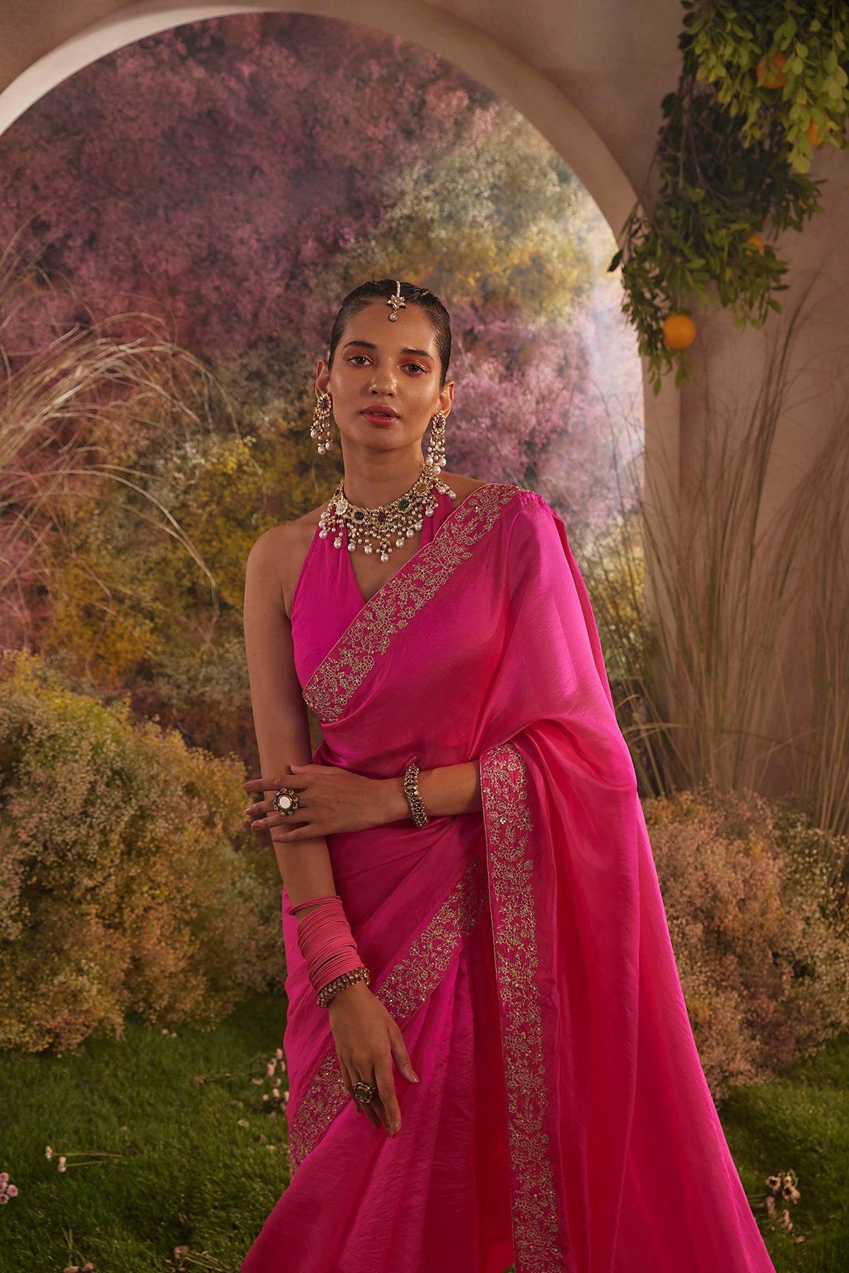 PARO HOT PINK SAREE