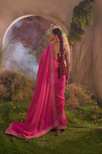 PARO HOT PINK SAREE