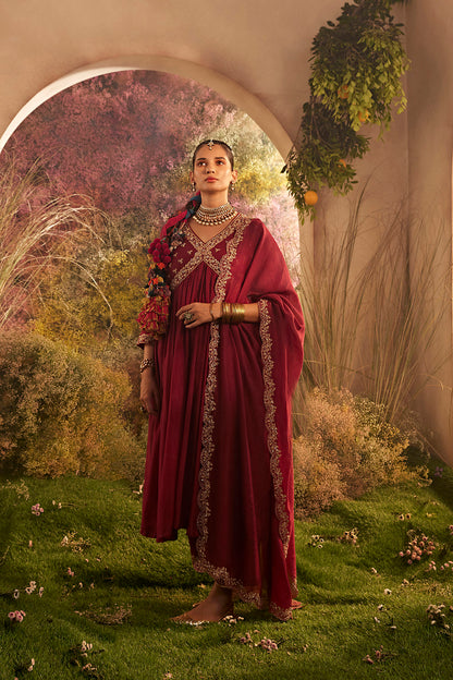 PARO MAROON SUIT SET