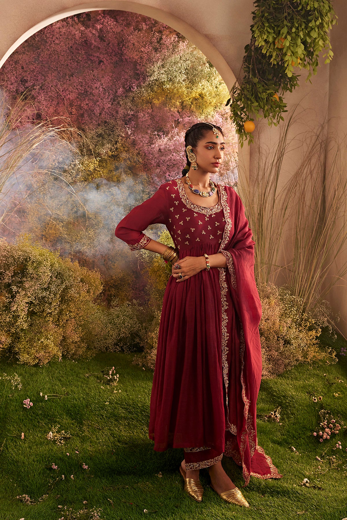 PARO MAROON SUIT SET