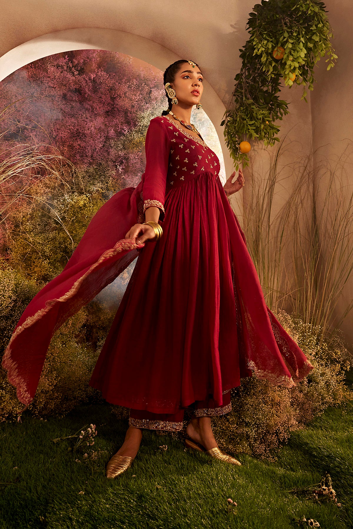 PARO MAROON SUIT SET