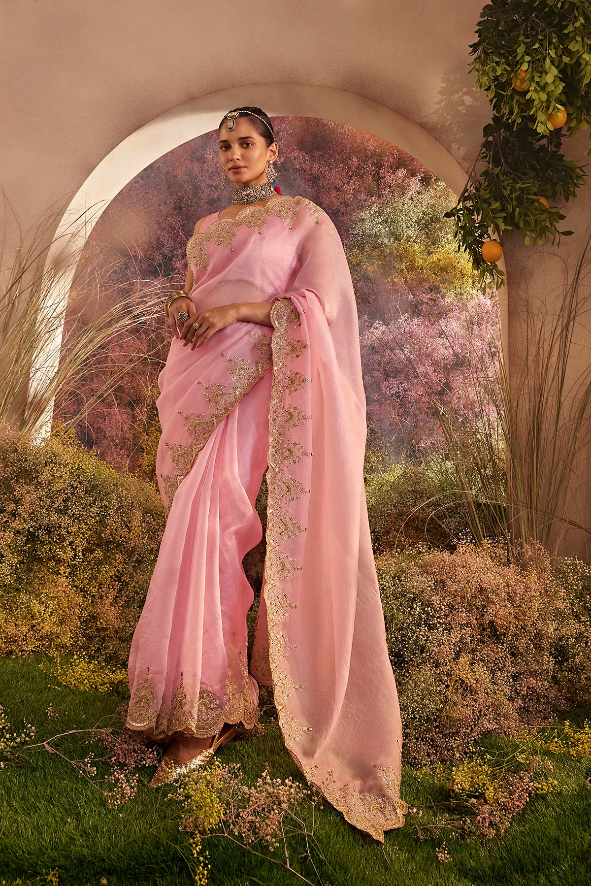 PARO LIGHT PINK SAREE