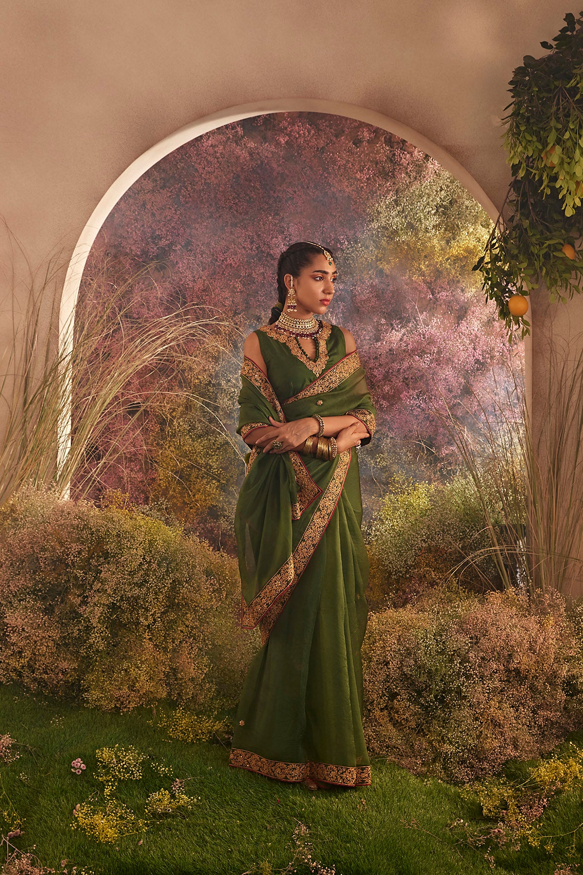 PARO GREEN SAREE