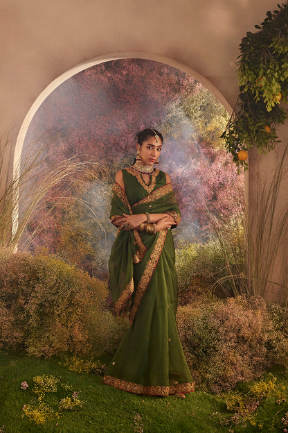 PARO GREEN SAREE