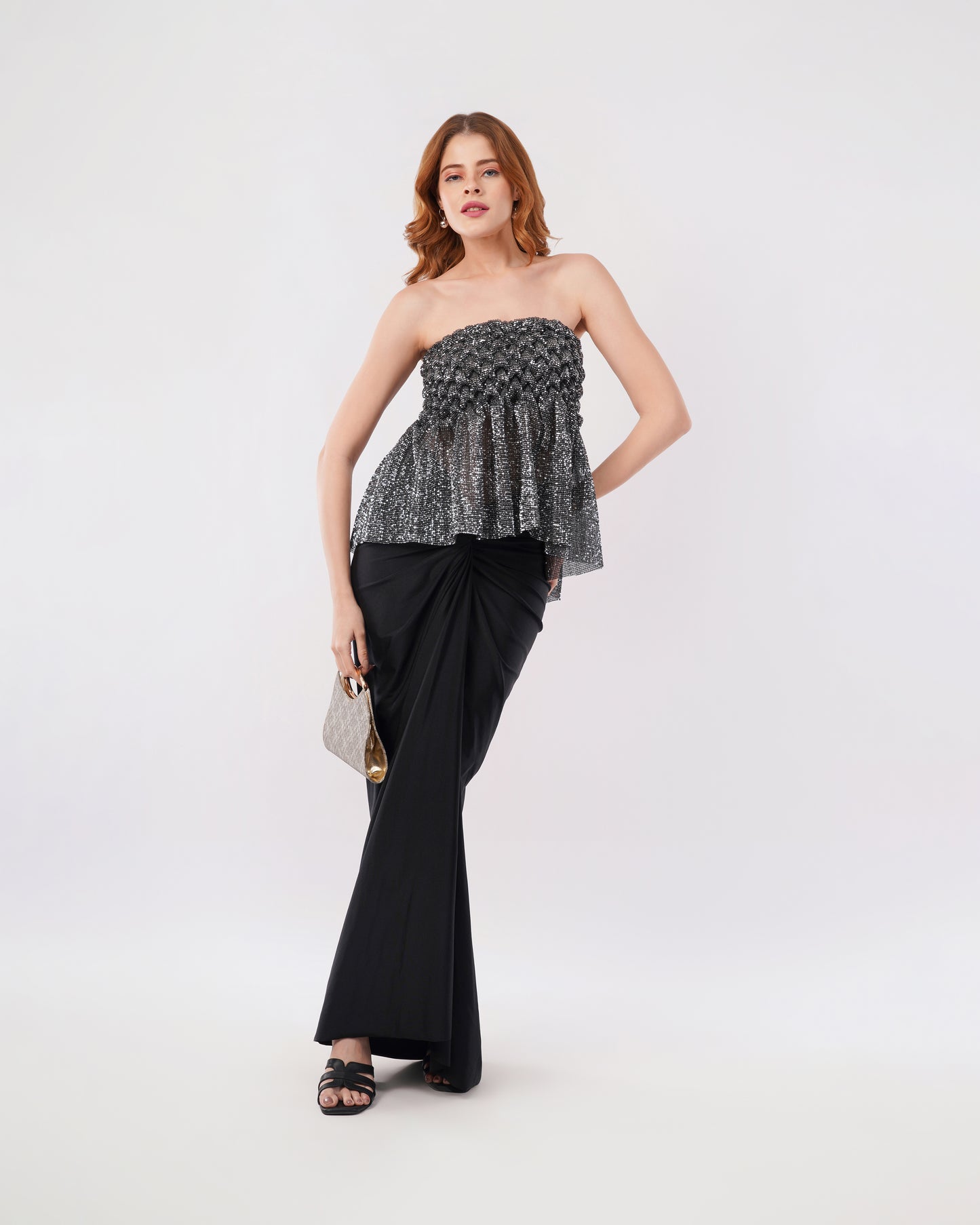 JASMINE TUBE - SHIMMER TUBE WITH SKIRT