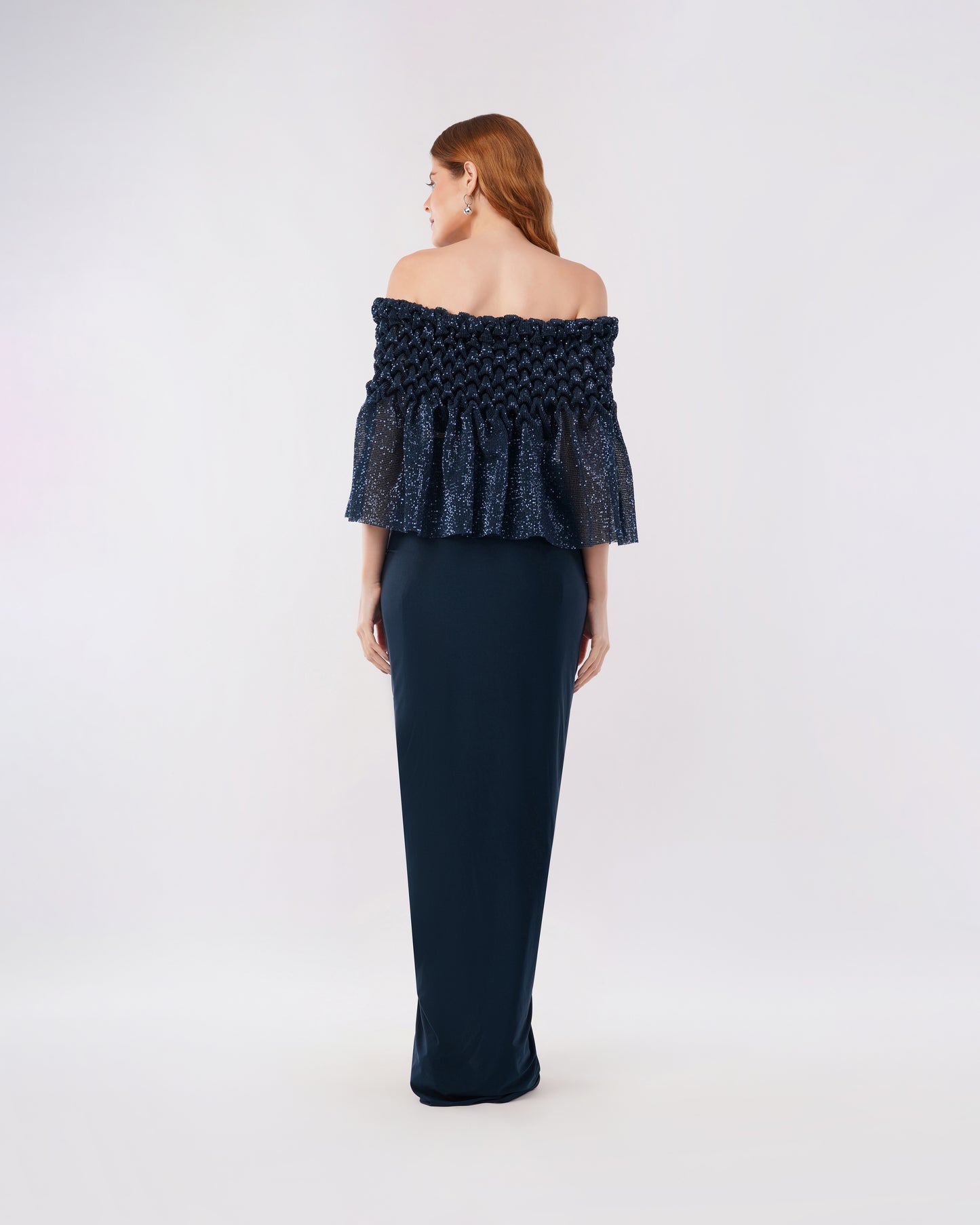 JASMINE OFF-SHOULDER - SHIMMER CAPE WITH SKIRT