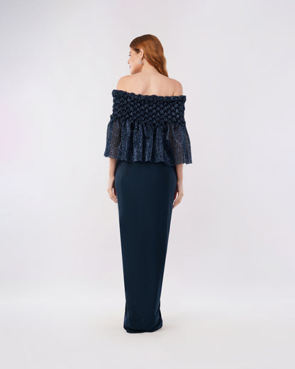 JASMINE OFF-SHOULDER - SHIMMER CAPE WITH SKIRT