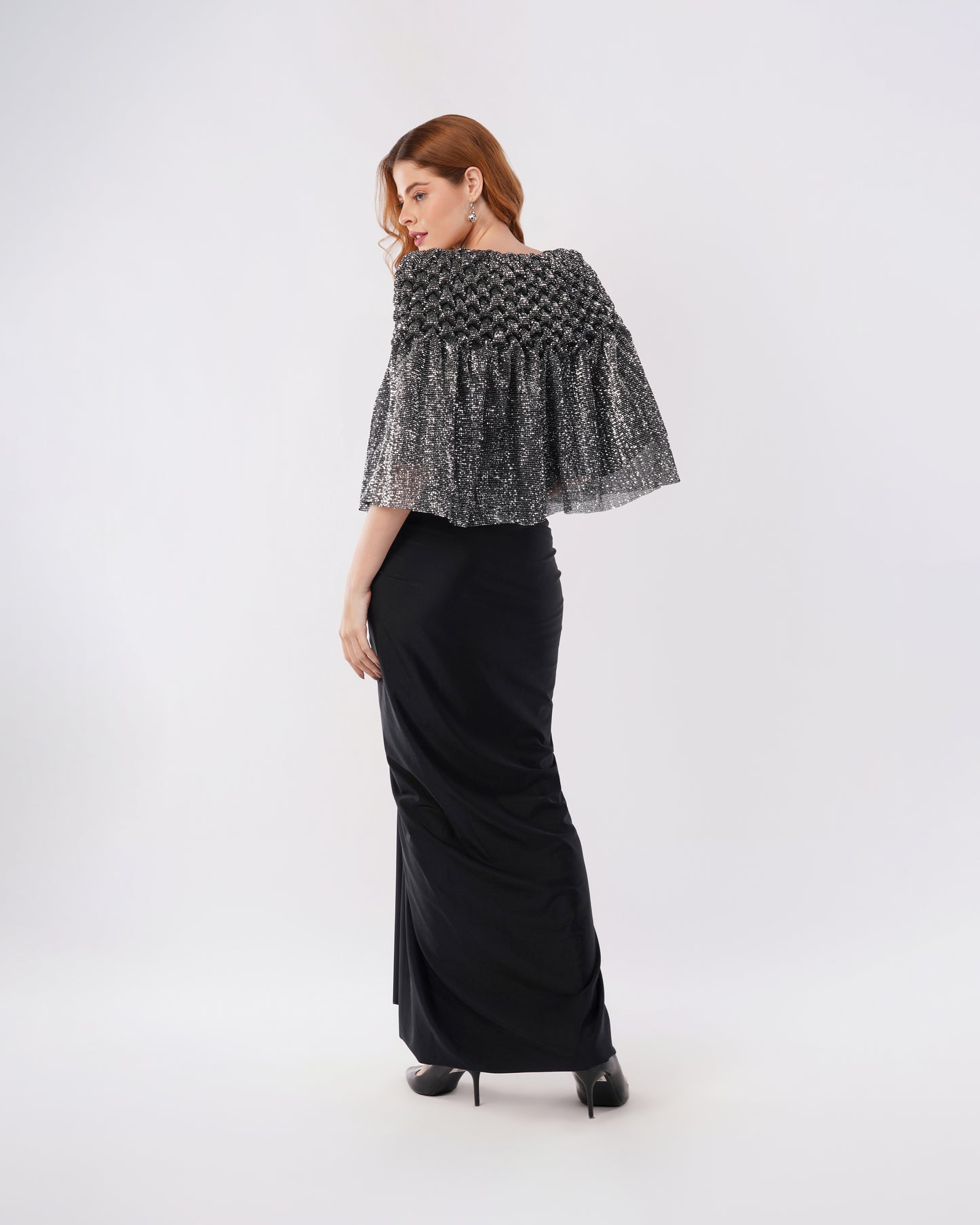 JASMINE - SHIMMER CAPE WITH SKIRT