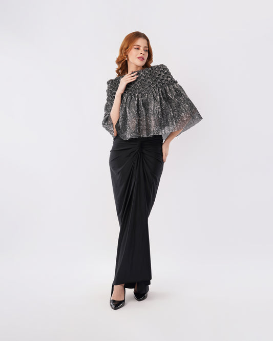 JASMINE - SHIMMER CAPE WITH SKIRT