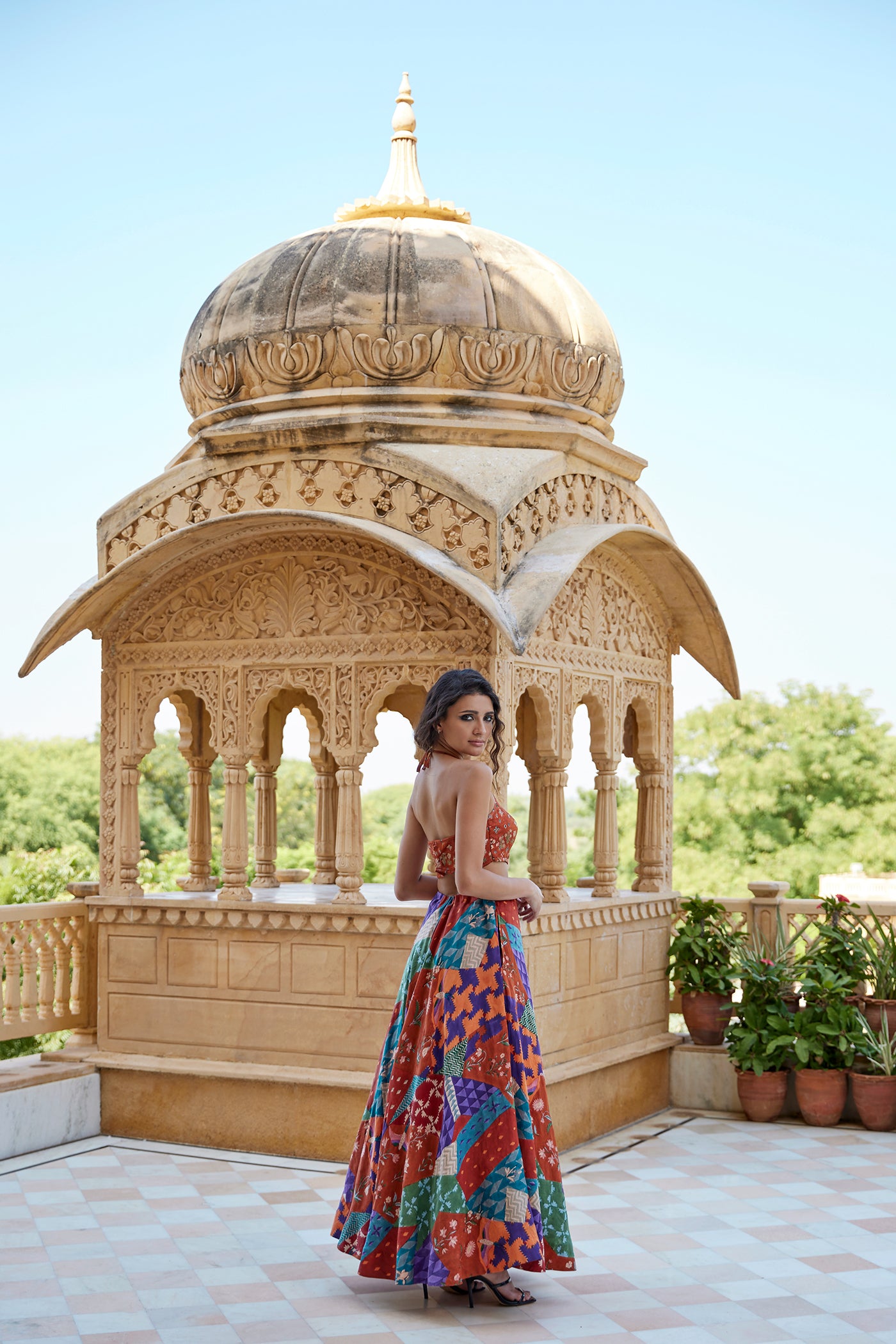 BURNT ORANGE LEHENGA