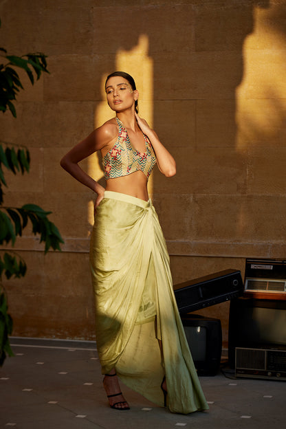 PISTACHIO SKIRT SET