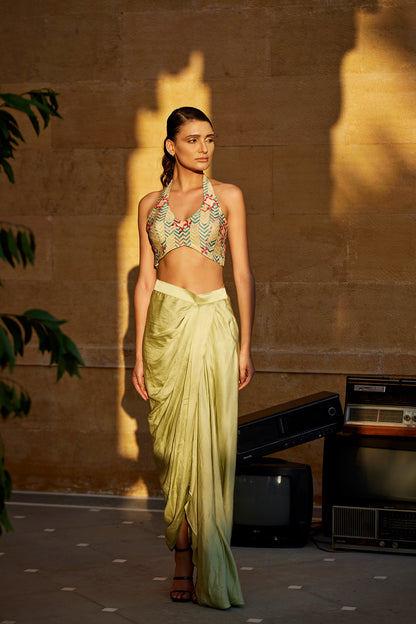 PISTACHIO SKIRT SET
