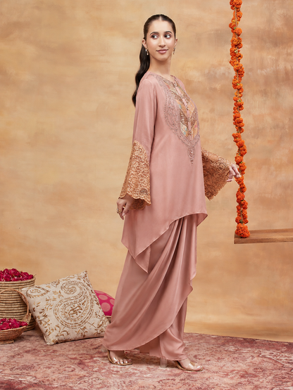 MAN MANDIR KUSUM HAND EMBROIDERED SKIRT SET