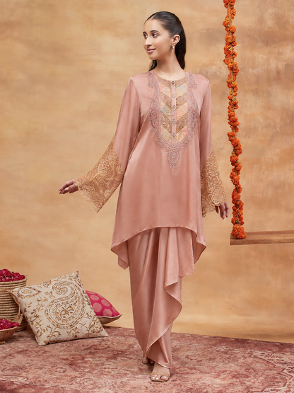 MAN MANDIR KUSUM HAND EMBROIDERED SKIRT SET