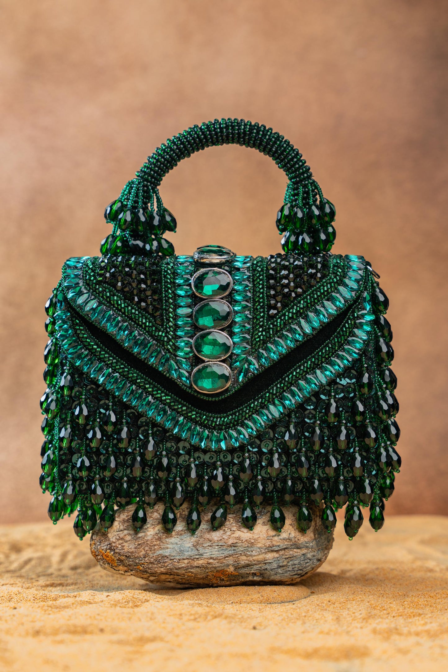 CHEVRON CRYSTAL KASSE EMERALD