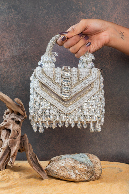 CHEVRON CRYSTAL KASSE SILVER