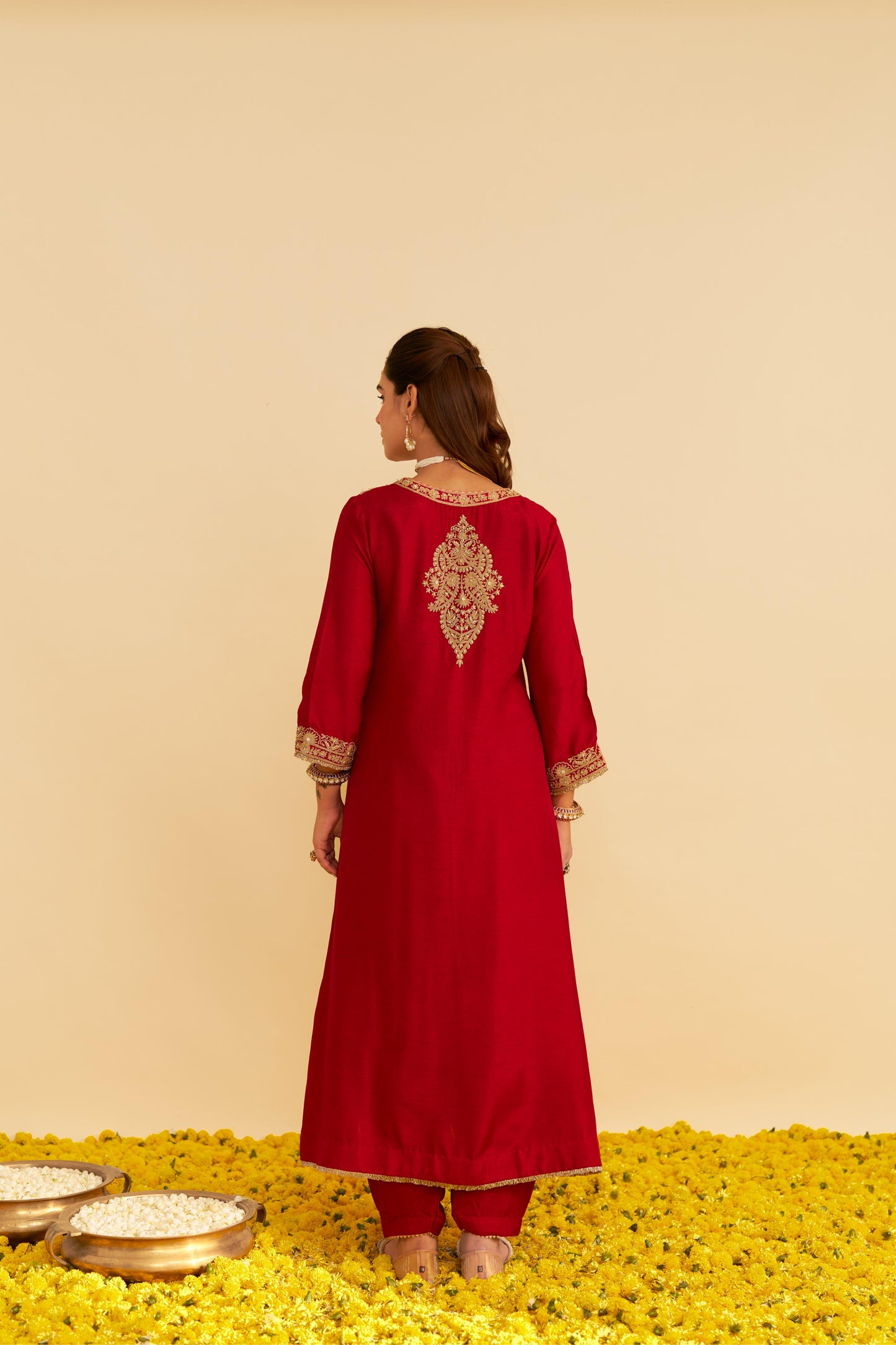 HIBA - LONG KAFTAN WITH SALWAR AND DUPATTA