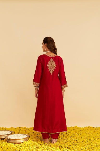 HIBA - LONG KAFTAN WITH SALWAR AND DUPATTA
