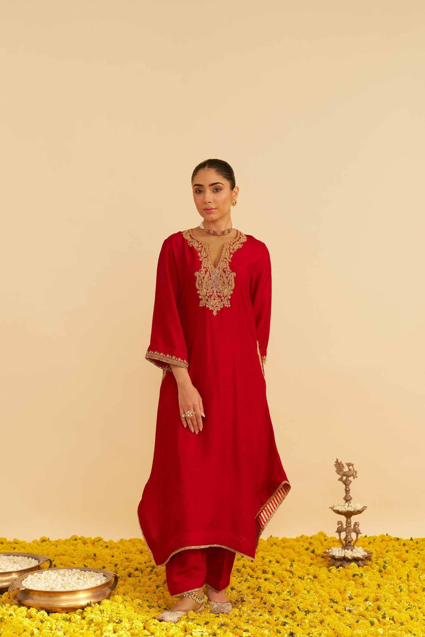 AMAYA - LONG KAFTAN WITH SALWAR AND DUPATTA