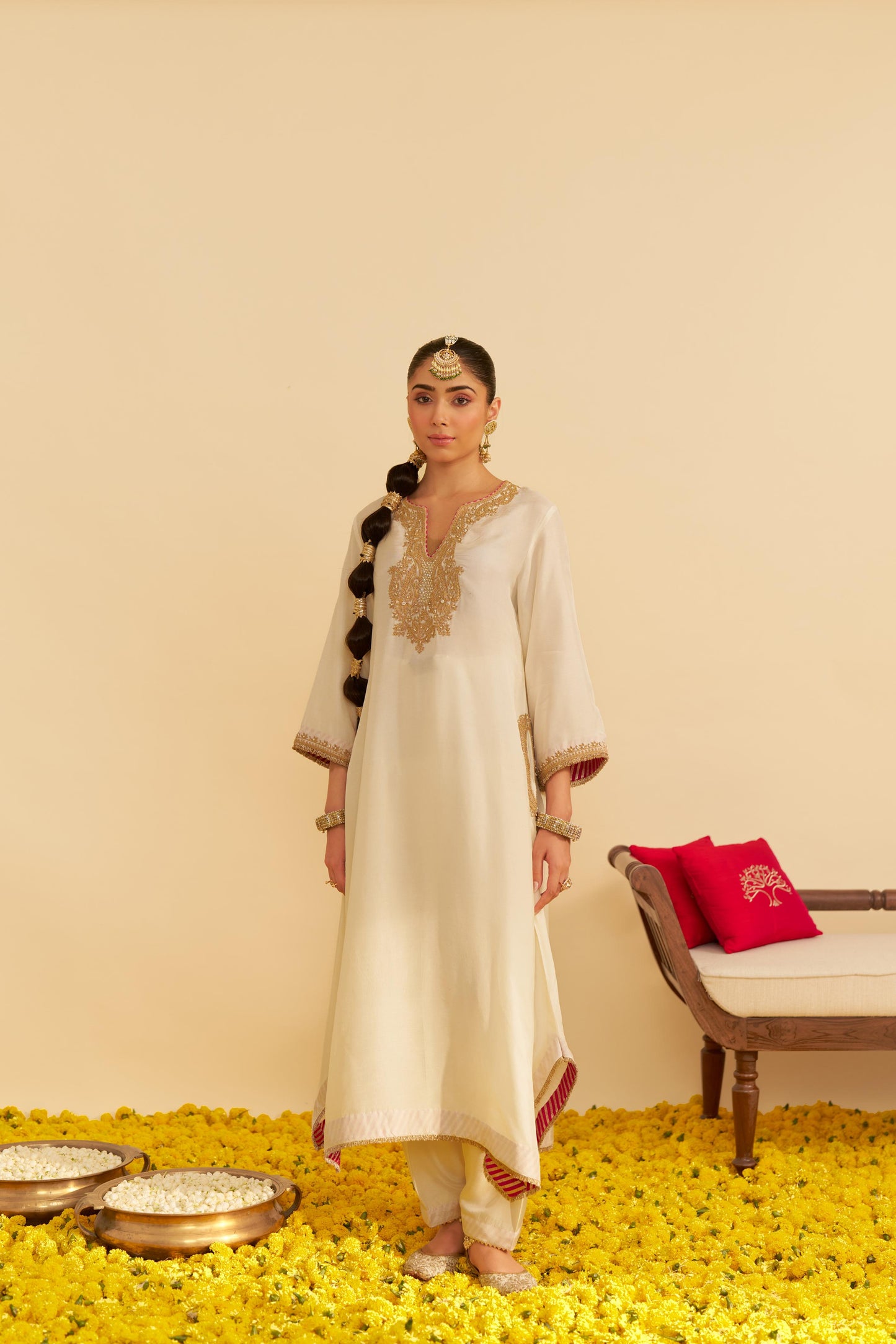 AMAYA - LONG KAFTAN WITH SALWAR AND DUPATTA