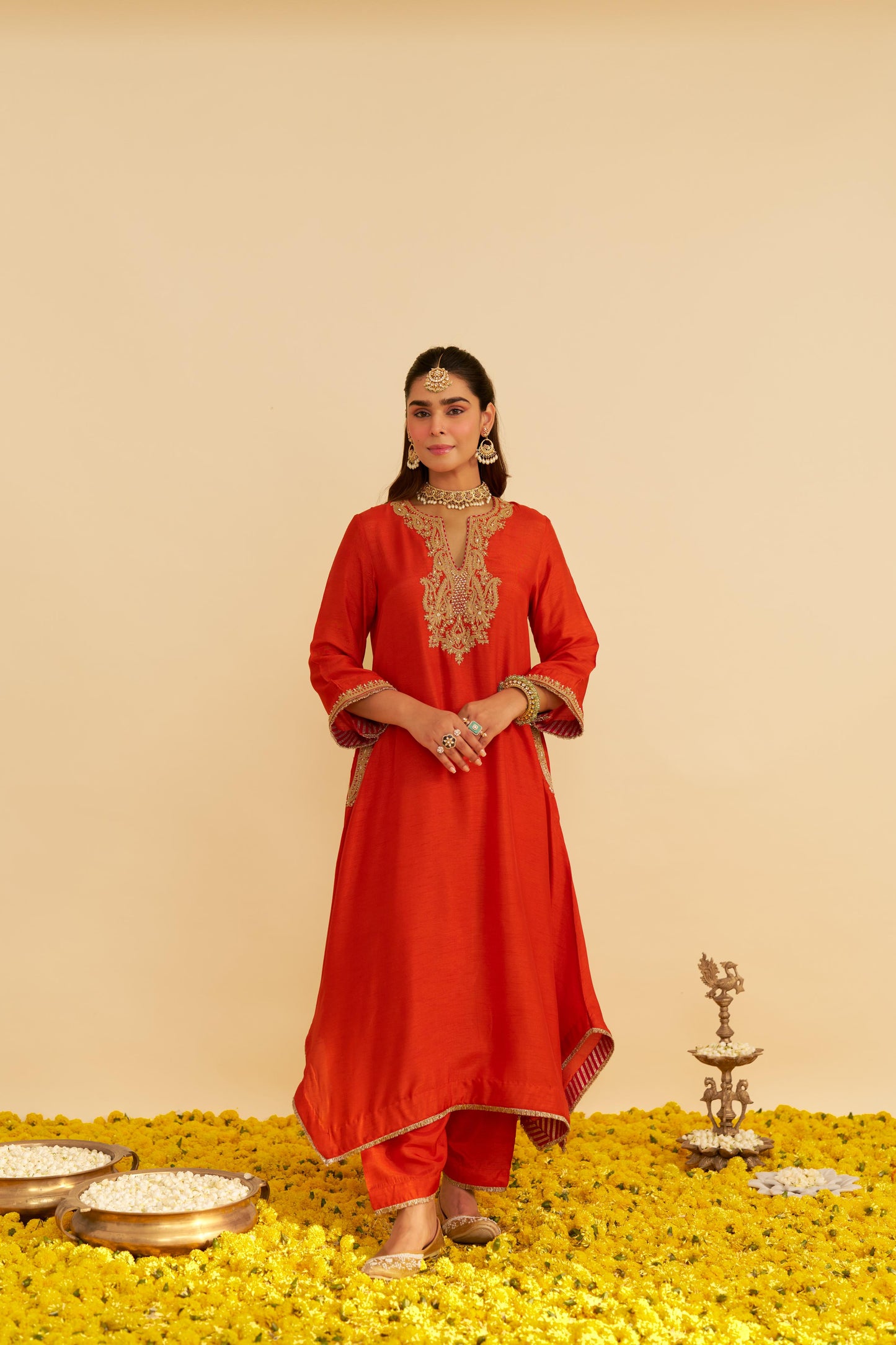 AMAYA - LONG KAFTAN WITH SALWAR AND DUPATTA