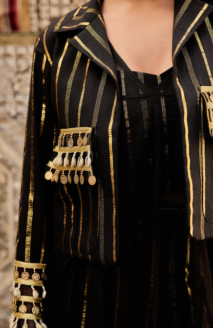 DEVI DRAPE BLACK 4 PIECE SET