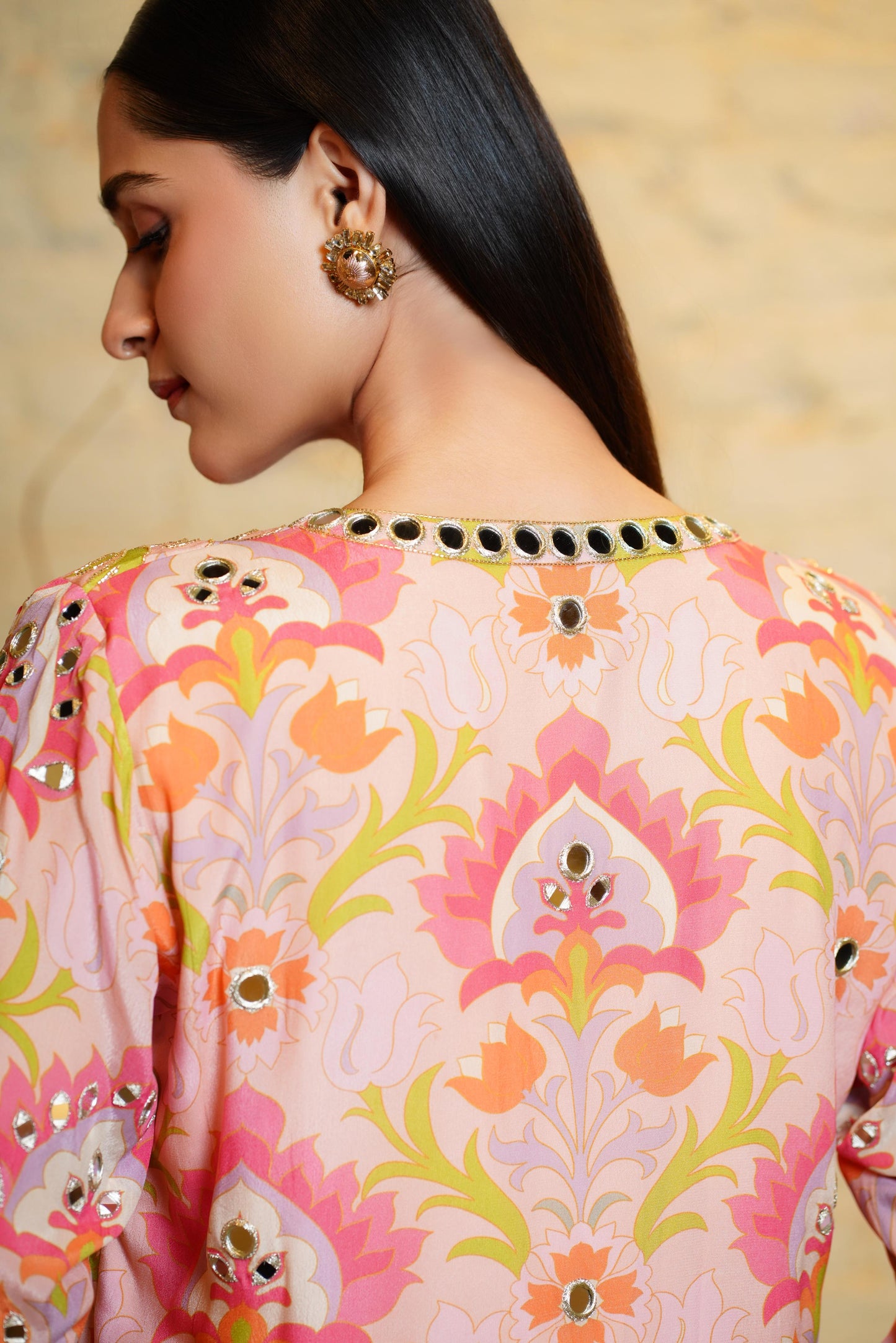 DIVYA LOTUS ROSE PEPLUM & SHARARA & DUPATTA