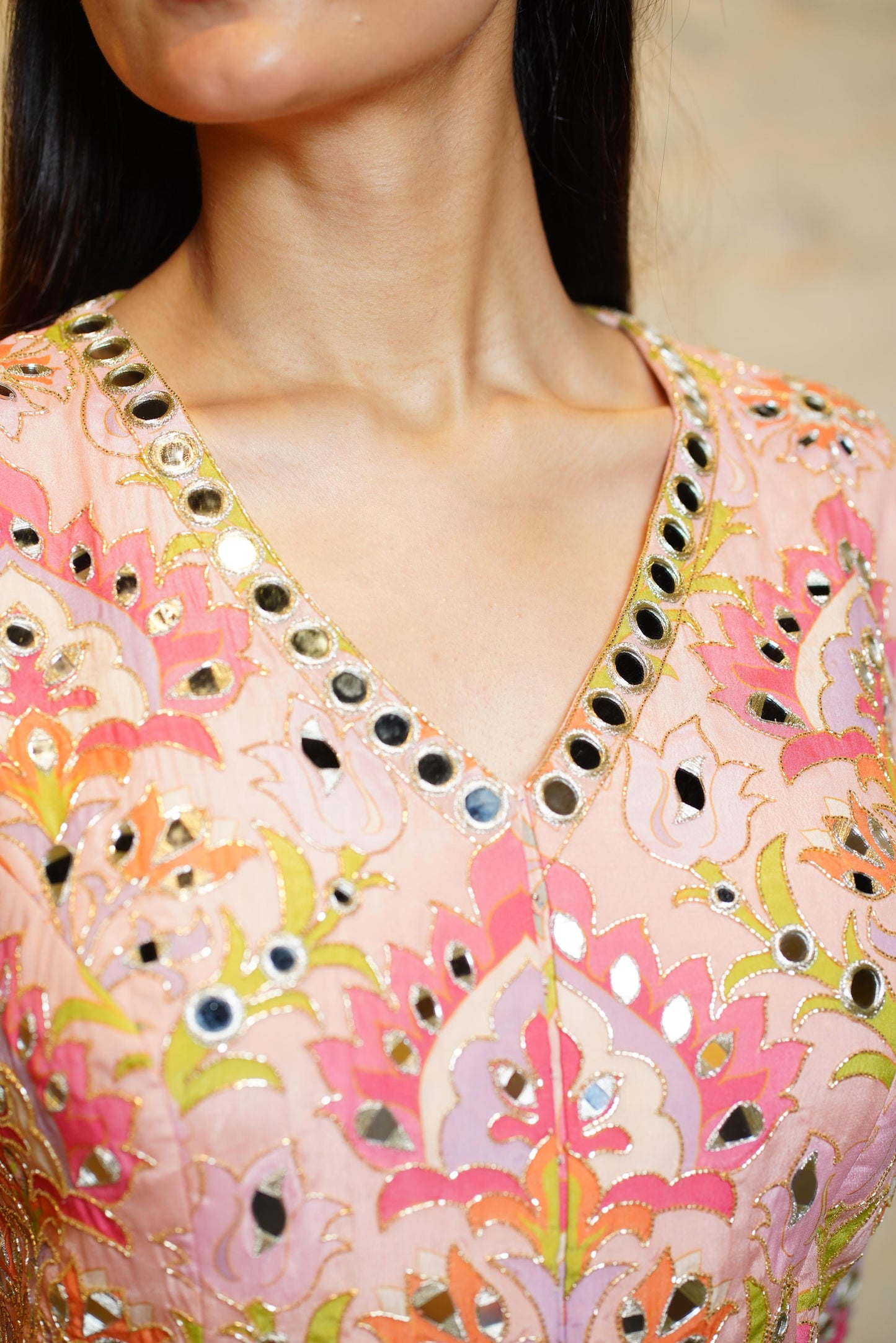 DIVYA LOTUS ROSE PEPLUM & SHARARA & DUPATTA