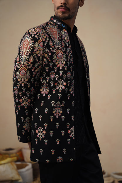 UTSAV BLACK JODHPURI SET