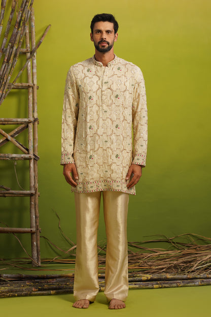 AARSH GOLDEN SHORT KURTA SET