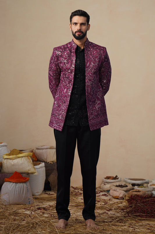 SITARA WINE JODHPURI SET