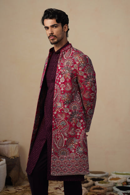 IKKAT HOT PINK INDOWESTERN SET