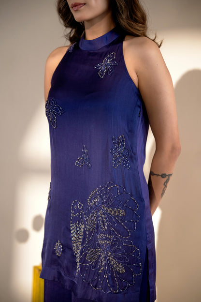 PURPLE  KURTA SET