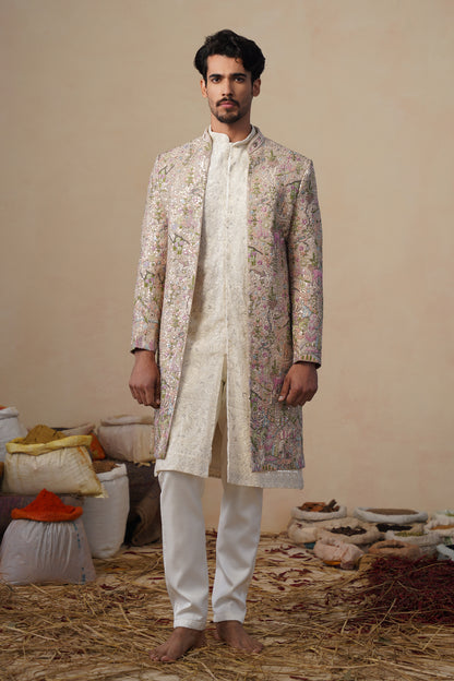 HEERN CHIKU SHERWANI SET