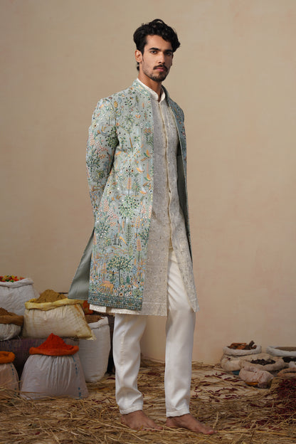 PARIND GREEN INDOWESTERN SET