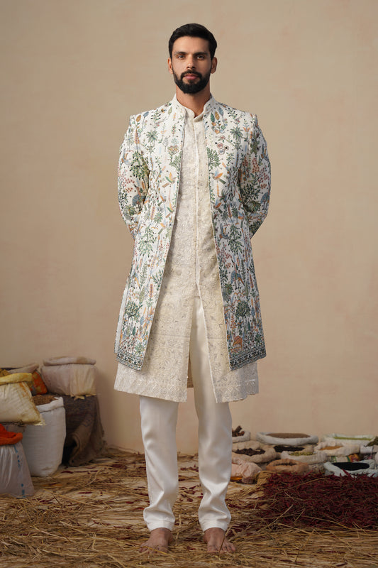 PARIND IVORY INDOWESTERN SET