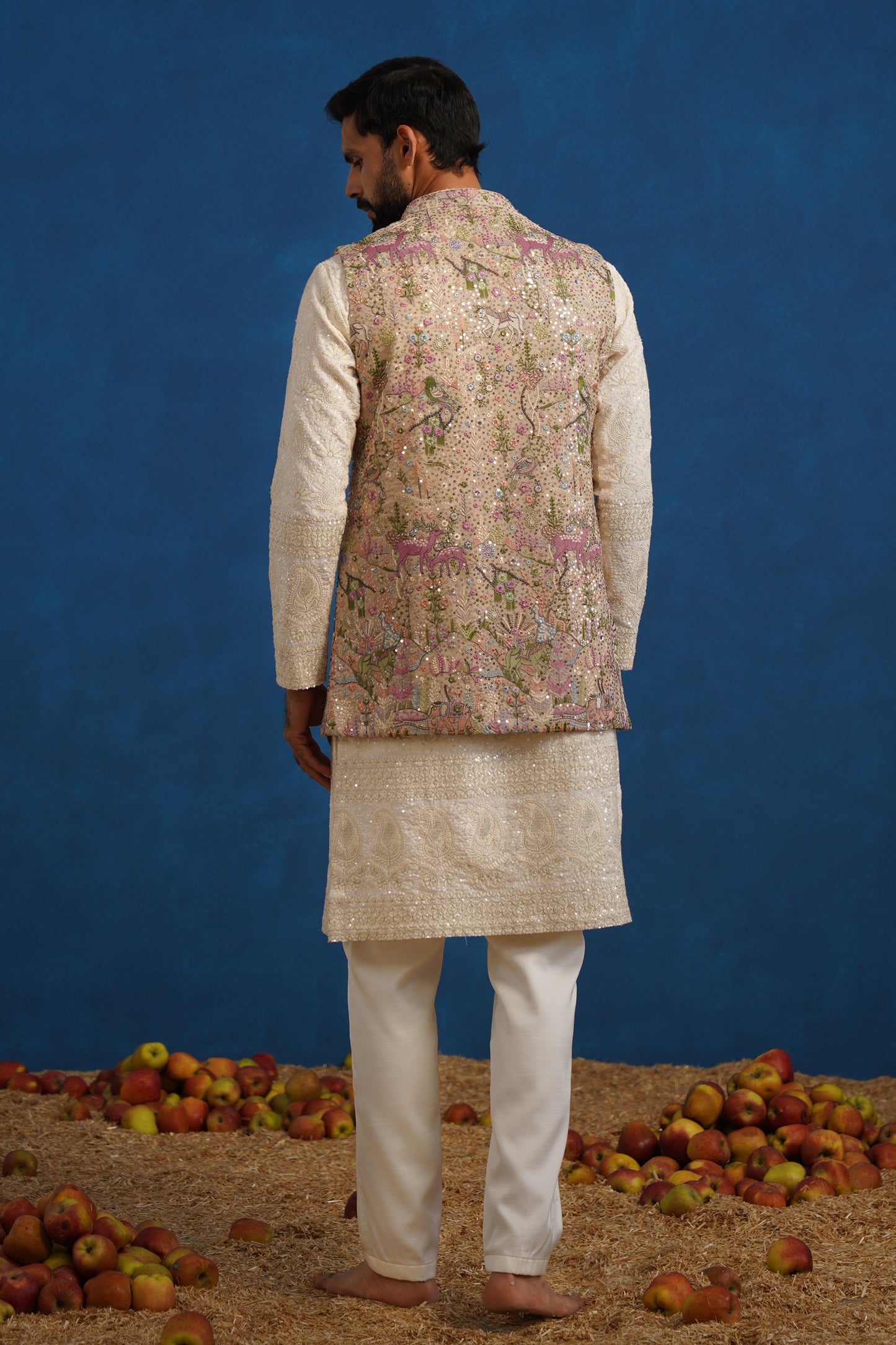 HEERAN CHIKU KURTA JACKET SET
